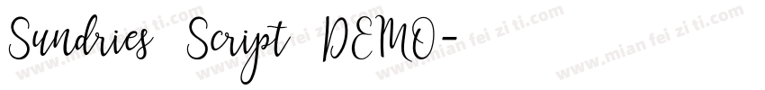 Sundries Script DEMO字体转换